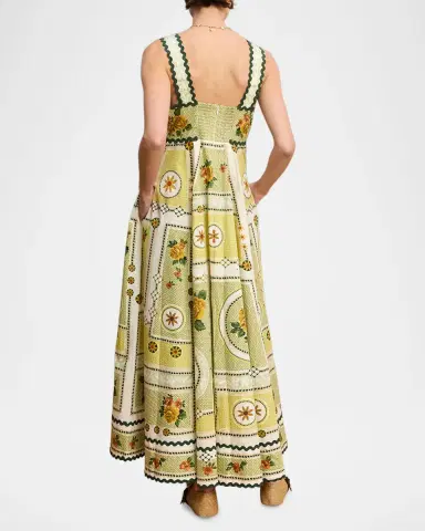 ALÉMAIS Dixie Floral-Print Cotton Poplin Maxi Dress | Thumbnail 2