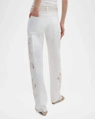 rag & bone Shea Embroidered Relaxed Straight Jeans | Thumbnail 2