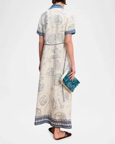 ALÉMAIS Lucky Printed Linen Maxi Shirtdress | Thumbnail 2 ALÉMAIS Lucky Printed Linen Maxi Shirtdress | Thumbnail 2