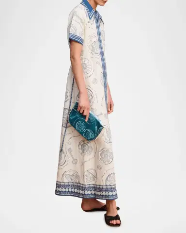 ALÉMAIS Lucky Printed Linen Maxi Shirtdress | Thumbnail 5 ALÉMAIS Lucky Printed Linen Maxi Shirtdress | Thumbnail 5
