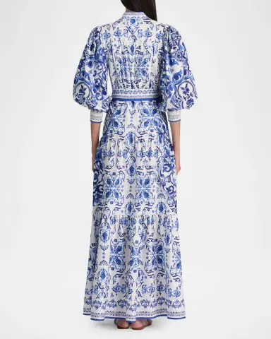Alice + Olivia Cora Printed Cotton Voil Maxi Shirtdress | Thumbnail 2 Alice + Olivia Cora Printed Cotton Voil Maxi Shirtdress | Thumbnail 2