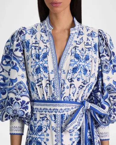 Alice + Olivia Cora Printed Cotton Voil Maxi Shirtdress | Thumbnail 4 Alice + Olivia Cora Printed Cotton Voil Maxi Shirtdress | Thumbnail 4