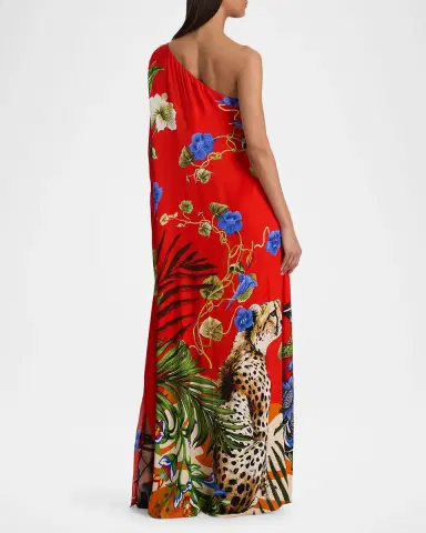 ALICE + OLIVIA Linn Printed One-Shoulder Maxi Dress | Thumbnail 2
