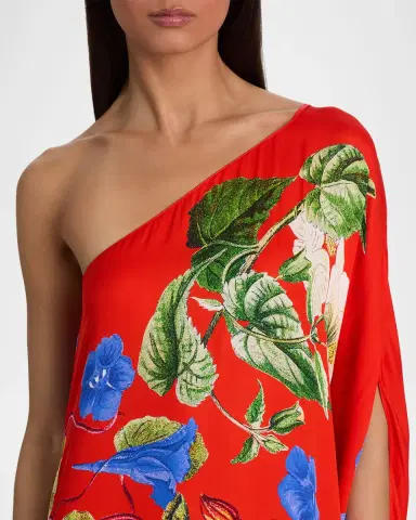 ALICE + OLIVIA Linn Printed One-Shoulder Maxi Dress | Thumbnail 5