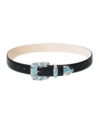 Déhanche Juna Turquoise Leather Belt | Thumbnail 1 Déhanche Juna Turquoise Leather Belt | Thumbnail 1