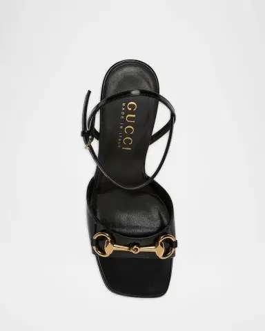 Gucci 85mm Signora Leather Ankle-Strap Sandals | Thumbnail 4 Gucci 85mm Signora Leather Ankle-Strap Sandals | Thumbnail 4