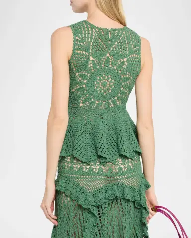 Ulla Johnson Cora Sleeveless Crochet Top | Thumbnail 2