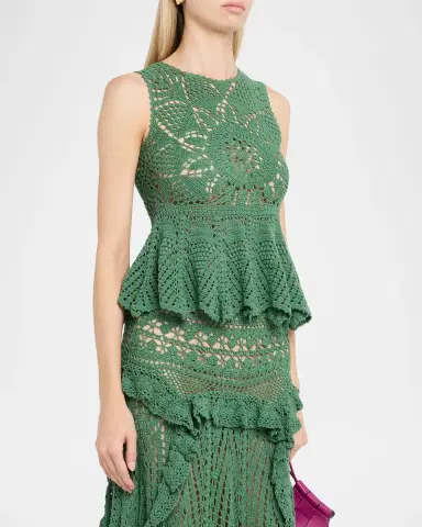 Ulla Johnson Cora Sleeveless Crochet Top | Thumbnail 3