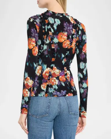 Ulla Johnson Clover Long-Sleeve Jersey Top | Thumbnail 2