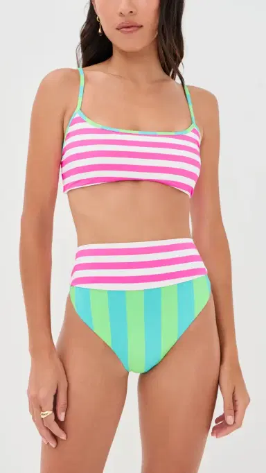 Beach Riot Highway Bikini Bottoms Cove tripe | Thumbnail 4