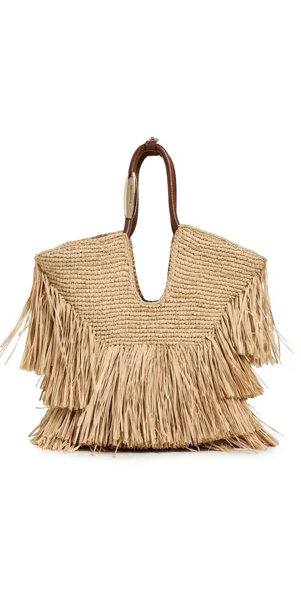 Zimmermann Goldentime Small Fringe Tote Natural One Size