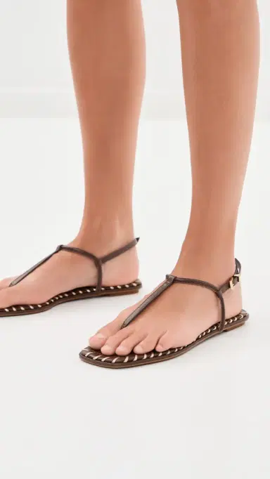 Schutz Elsha Sewing Sandals Chestnut Brown | Thumbnail 3