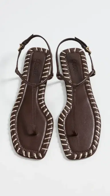Schutz Elsha Sewing Sandals Chestnut Brown | Thumbnail 5