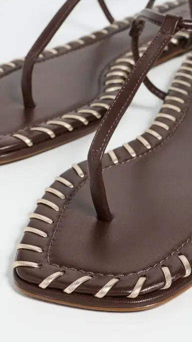 Schutz Elsha Sewing Sandals Chestnut Brown | Thumbnail 6