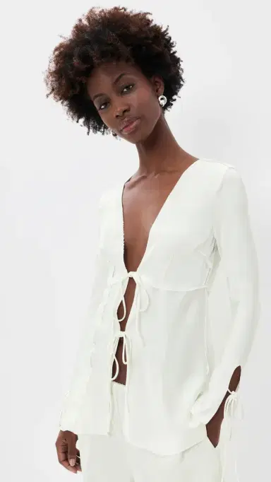 LIONESS Veil Blouse Porcelain | Thumbnail 2 LIONESS Veil Blouse Porcelain | Thumbnail 2
