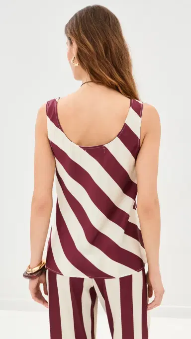 LE BOP Esmes Tank Cream/Wine tripe | Thumbnail 3 LE BOP Esmes Tank Cream/Wine tripe | Thumbnail 3
