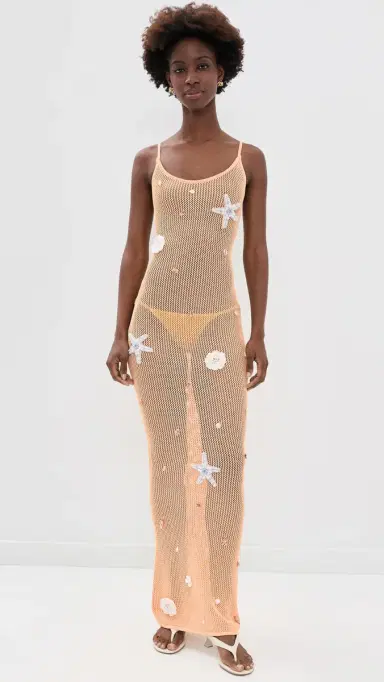 Dur Doux Sand Shell Maxi Coverup Dress | Thumbnail 3 Dur Doux Sand Shell Maxi Coverup Dress | Thumbnail 3