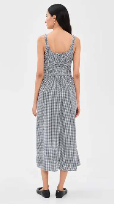 Favorite Daughter The Sleeveless Swoon Dress Navy/White | Thumbnail 3
