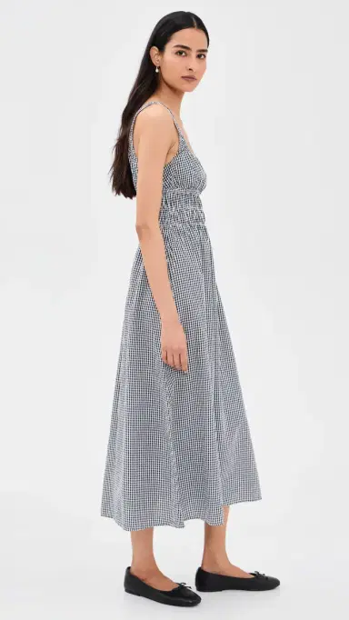 Favorite Daughter The Sleeveless Swoon Dress Navy/White | Thumbnail 4