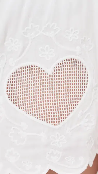 Ciao Ciao Vacation Hearts Slip Shorts White | Thumbnail 6