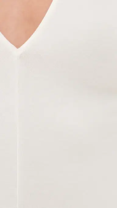 Fleur du Mal Deep Plunge Thong Bodysuit Ivory S | Thumbnail 6