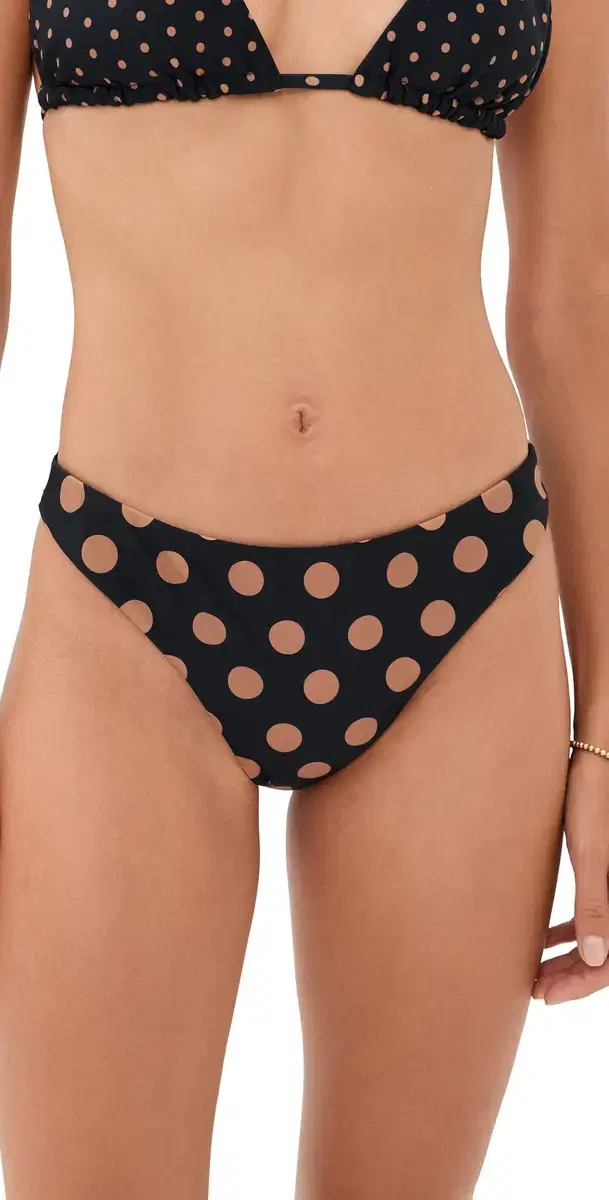 SIMONMILLER Bwai Bikini Bottoms Black/Tan Polka Dot S