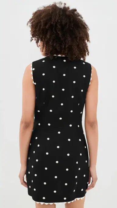 En Saison Heather Embroidered Mini Dress Black Natural | Thumbnail 3