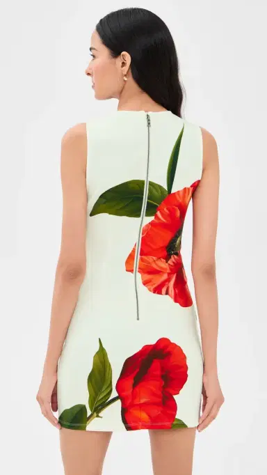 Alice + Olivia Wynell Fitted Mini Dress Summer Poppy 0 | Thumbnail 3