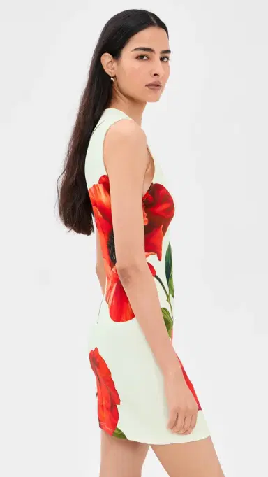 Alice + Olivia Wynell Fitted Mini Dress Summer Poppy 0 | Thumbnail 4