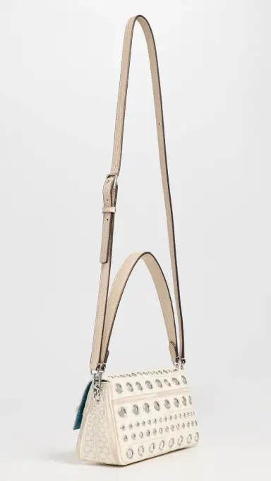 Tory Burch Charlie Embellished Small Shoulder Bag New One Size | Thumbnail 4 Tory Burch Charlie Embellished Small Shoulder Bag New One Size | Thumbnail 4