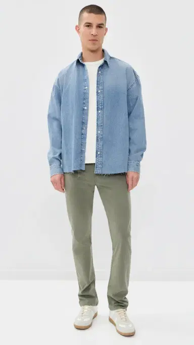 Frame Modern Straight Jeans Antique Military Khaki | Thumbnail 5 Frame Modern Straight Jeans Antique Military Khaki | Thumbnail 5