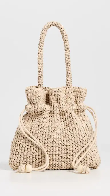 Loeffler Randall Kylie Drawstring Pouch Natural One Size | Thumbnail 2