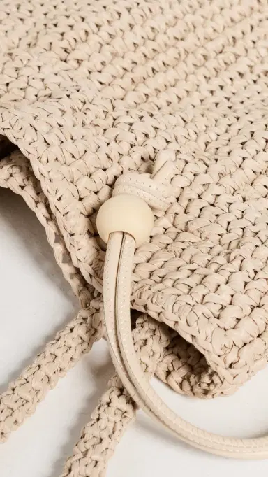 Loeffler Randall Kylie Drawstring Pouch Natural One Size | Thumbnail 5