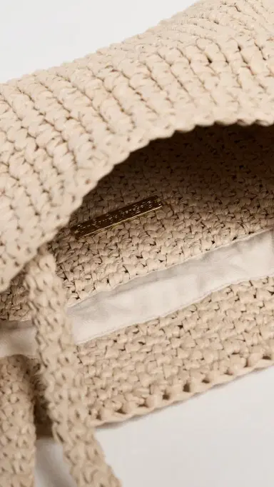 Loeffler Randall Kylie Drawstring Pouch Natural One Size | Thumbnail 6