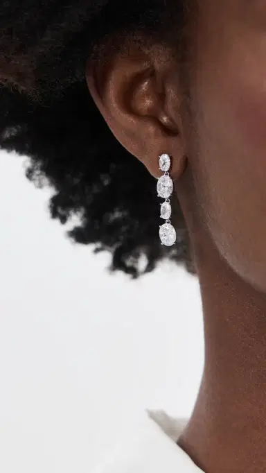 Shashi Bessett Oval Drop Earrings | Thumbnail 3 Shashi Bessett Oval Drop Earrings | Thumbnail 3