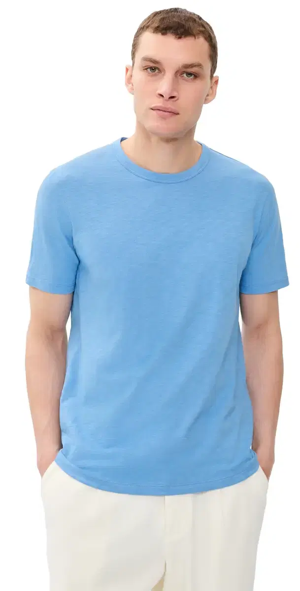 Theory Essential Tee In Cosmos Crisp Blue