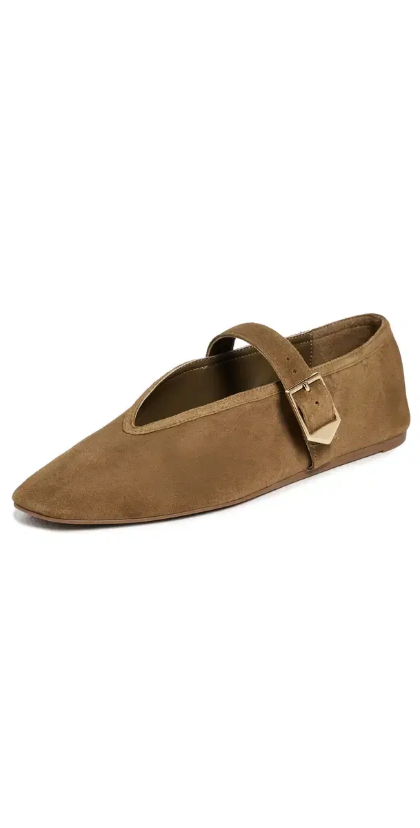 Schutz Vick Buckle Flats Dried Olive