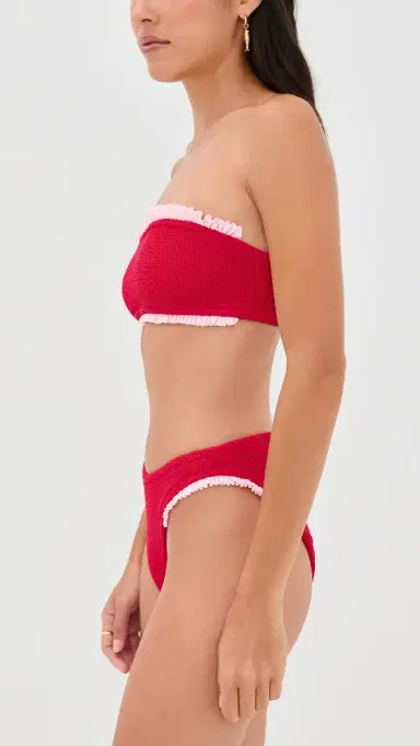 Hunza G Tracey Bikini Set Red/Pink One Size | Thumbnail 4