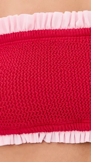 Hunza G Tracey Bikini Set Red/Pink One Size | Thumbnail 6