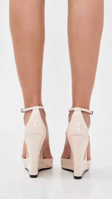 Schutz Scarlett Wedge Sandals Sugar White | Thumbnail 4