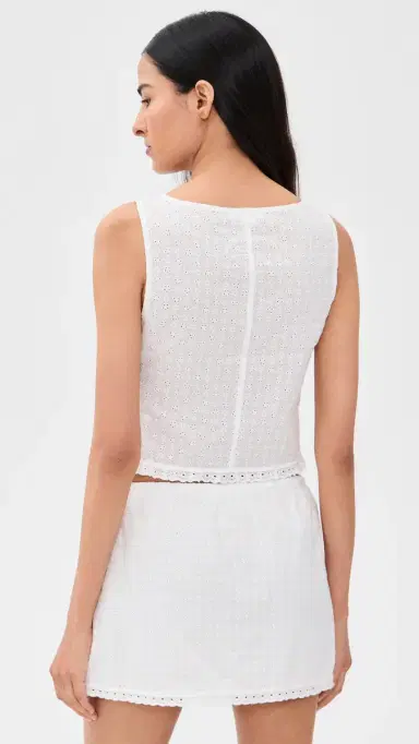 GOOD AMERICAN The Eyelet Top White001 | Thumbnail 3 GOOD AMERICAN The Eyelet Top White001 | Thumbnail 3