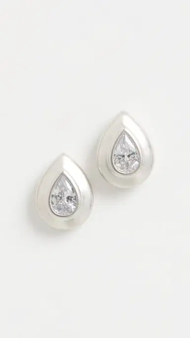 Shashi Carson Studs Silver One Size | Thumbnail 2