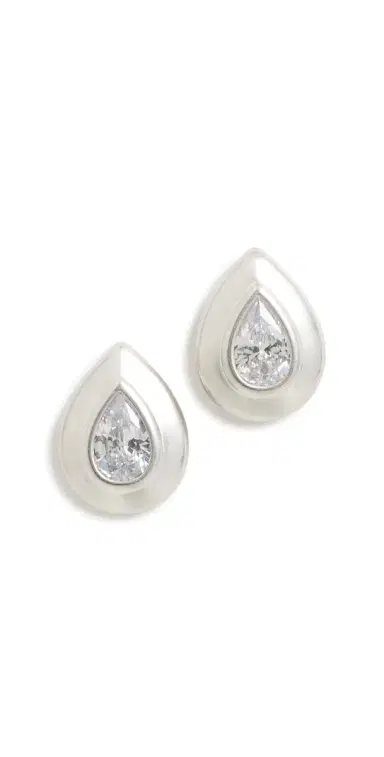 Shashi Carson Studs Silver One Size | Thumbnail 1