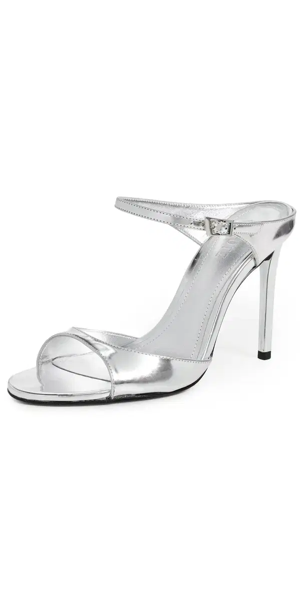 Schutz Lyra Heeled Mules Prata