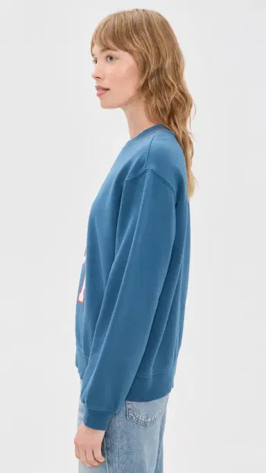 Z Supply Americana Sweatshirt True Navy | Thumbnail 4