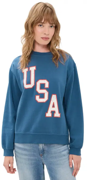 Z Supply Americana Sweatshirt True Navy | Thumbnail 1