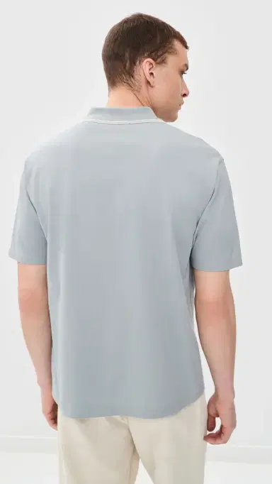 Frame Pique Polo Blue Grey L | Thumbnail 3