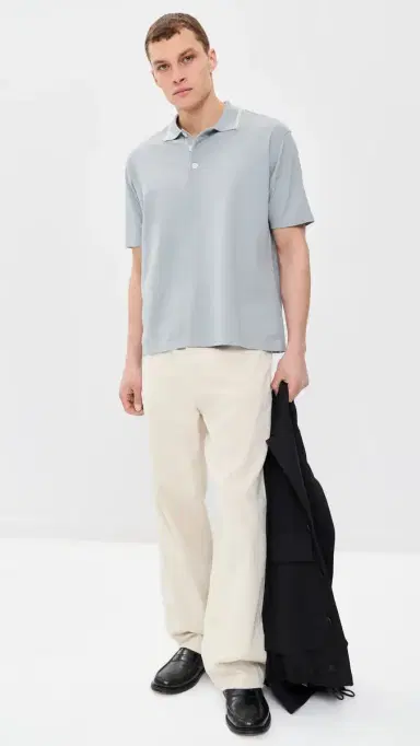 Frame Pique Polo Blue Grey L | Thumbnail 5