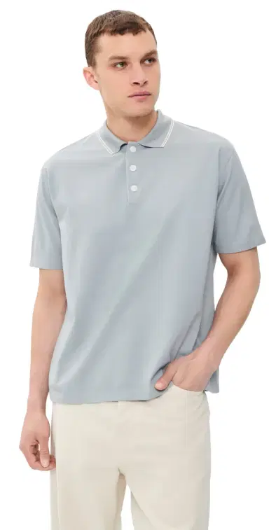 Frame Pique Polo Blue Grey L | Thumbnail 1