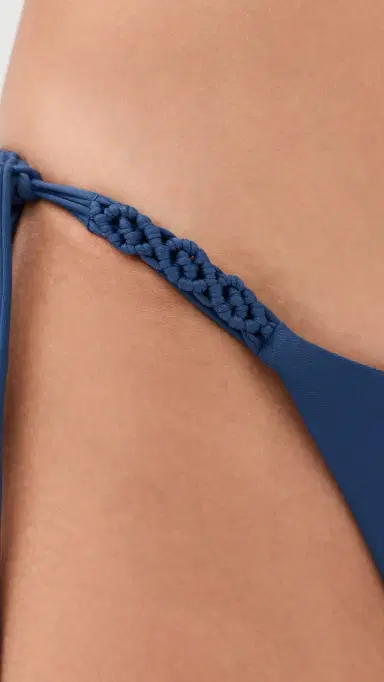 PQ Swim Mila Tie Side Bikini Bottoms Navy L | Thumbnail 5